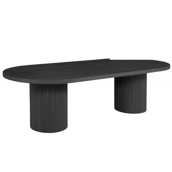 Mariano Furniture - D028 Oval Dining Table in Black - BM-D028-OVAL-BLK - GreatFurnitureDeal