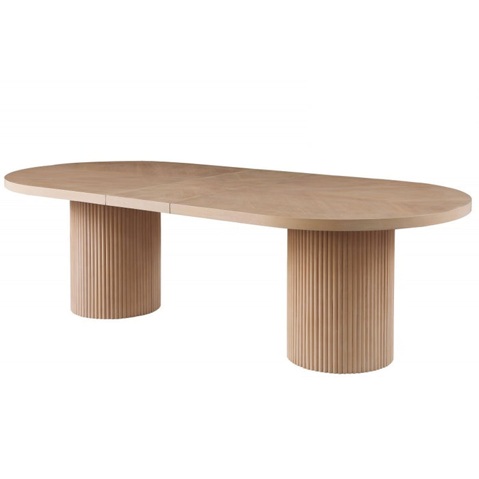 Mariano Furniture - D028 - Oval Dining Table in Light Oak - BM-D028RT - GreatFurnitureDeal