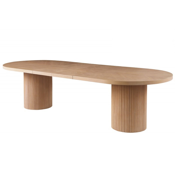 Mariano Furniture - D028 - Oval Dining Table in Light Oak - BM-D028RT - GreatFurnitureDeal