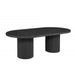 Mariano Furniture - D028 - Oval Dining Table in Black - BM-D028BT - GreatFurnitureDeal