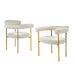 Mariano Furniture - D029 Boucle Dining Chair in Cream (Set of 2) - BM-D029-CREAM - GreatFurnitureDeal