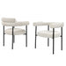 Mariano Furniture - D029 Boucle Dining Chair in Cream (Set of 2) - BM-D029-CREM-CHAIR - GreatFurnitureDeal