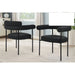 Mariano Furniture - D029 Boucle Dining Chair in Black (Set of 2) - BM-D029-BLK-CHAIR - GreatFurnitureDeal