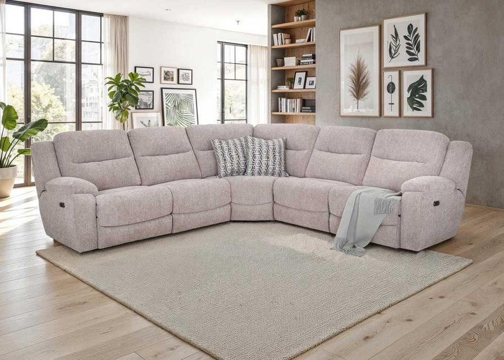 Franklin Furniture - 690 Cleveland Power Rocker Recliner in Stella NWB Mushroom - 6590-MUSHROOM - GreatFurnitureDeal