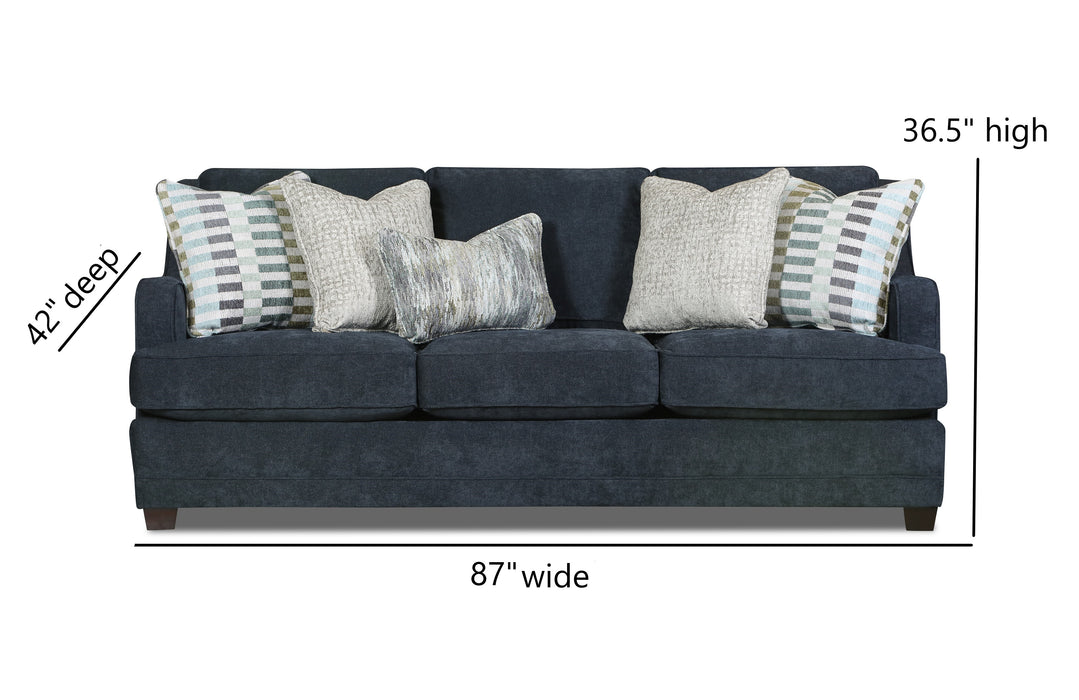 Southern Home Furnishings - Elise Sofa in Ink - 7000-00KP Elise Ink Sofa - GreatFurnitureDeal