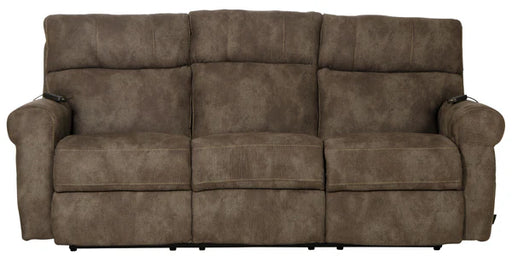 Catnapper - Tranquility Power Headrest Power Lay Flat Sofa w/CR3 Heat/Massage/Lumbar in Pewter - 63015 - GreatFurnitureDeal