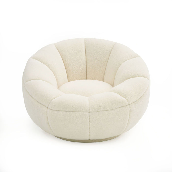 VIG Furniture - Modrest Dacano White Sherpa Accent Chair - VGMFOC-248-WHT-CH - GreatFurnitureDeal