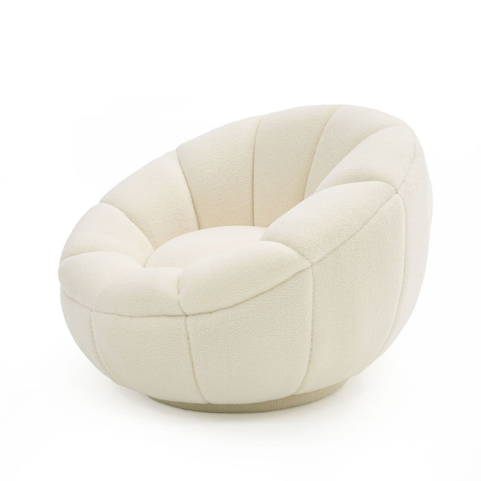 VIG Furniture - Modrest Dacano White Sherpa Accent Chair - VGMFOC-248-WHT-CH - GreatFurnitureDeal