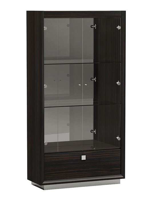 American Eagle Furniture - P100 Ebony Finish Vitrine - DD-P100 - GreatFurnitureDeal