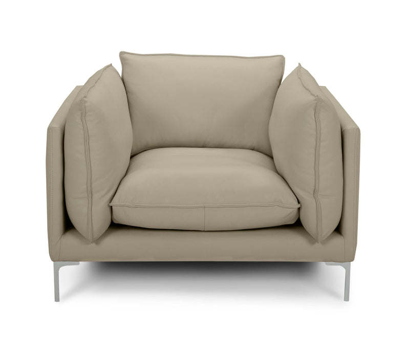 VIG Furniture - Divani Casa Harvest Modern Taupe Full Leather Chair - VGKKKF2627-TP-CH - GreatFurnitureDeal