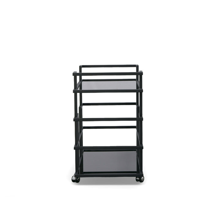 VIG Furniture - Modrest Deakin - Black Stainless Steel and Black Glass Wine Rack - VGHB-01W4-BLK