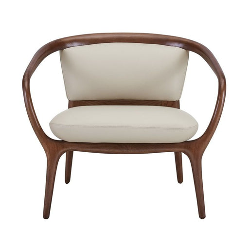 VIG Furniture - Modrest Deana Mid Century Beige + Walnut Accent Chair - VGCSLC-20093-WHT-CH - GreatFurnitureDeal