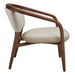 VIG Furniture - Modrest Deana Mid Century Beige + Walnut Accent Chair - VGCSLC-20093-WHT-CH - GreatFurnitureDeal
