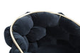 VIG Furniture - Modrest Debra Modern Black Velvet + Brushed Brass Dining Chair - VGVCB202A - GreatFurnitureDeal