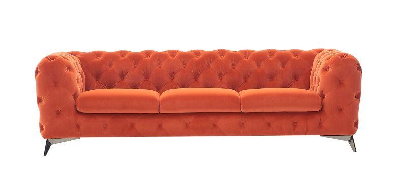VIG Furniture - Divani Casa Delilah Modern Orange Fabric Sofa - VGCA1546-ORG-A-S