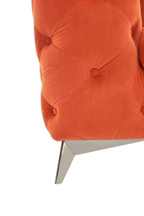VIG Furniture - Divani Casa Delilah Modern Orange Fabric Sofa - VGCA1546-ORG-A-S - GreatFurnitureDeal