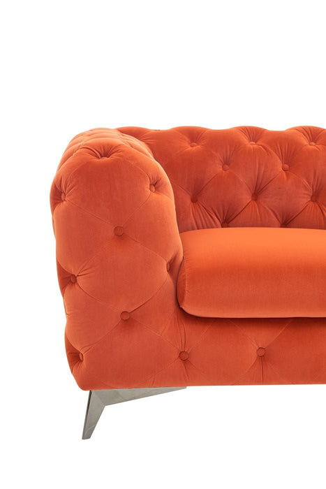 VIG Furniture - Divani Casa Delilah Modern Orange Fabric Sofa Set - VGCA1546-ORG-A-SET - GreatFurnitureDeal