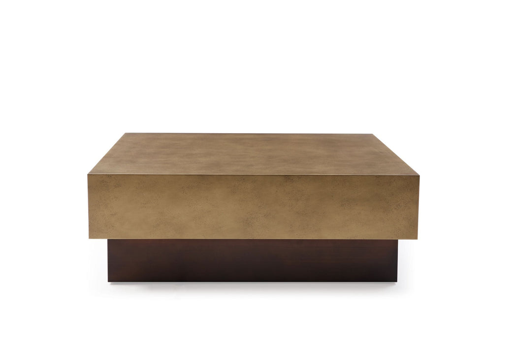 VIG Furniture - Modrest Derek Modern Metal & Antique Copper Coffee Table - VGVCCT129-GRY-CT - GreatFurnitureDeal