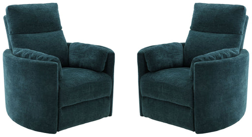 Parker Living - Radius Manual Swivel Recliner in Peacock (Set of 2) - MRAD#812GSP-2-PEA - GreatFurnitureDeal