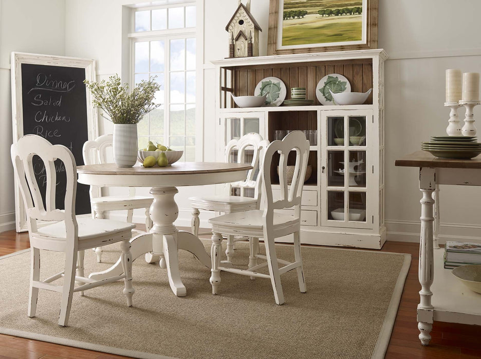 Bramble - Napoleon Counter Stool w- Back Carving - 26712WHD - GreatFurnitureDeal