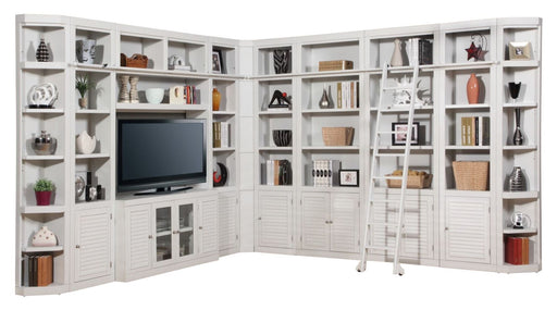Parker House - Boca 12 Piece L Shape Entertainment Wall in Cottage White - BOC-12PC-ENT-LWALL - GreatFurnitureDeal