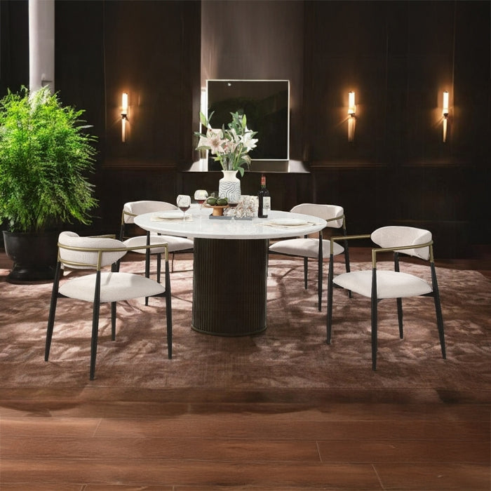 Acme Furniture - Jaramillo Round Dining Table W/Engineered Marble Top - DN02141 - GreatFurnitureDeal