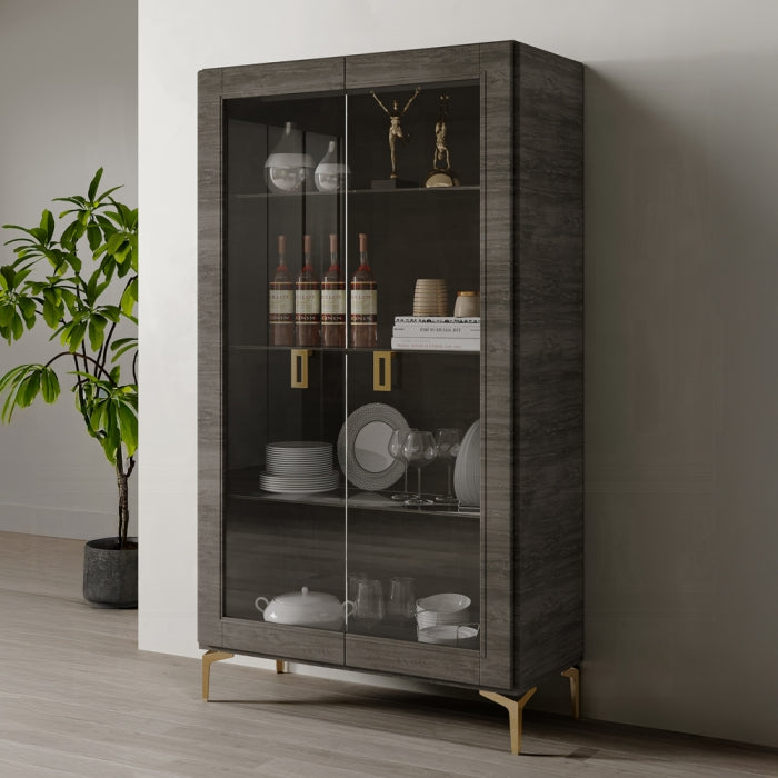 Acme Furniture - Venezia Wine Cabinet in Gray Oak - DN04719