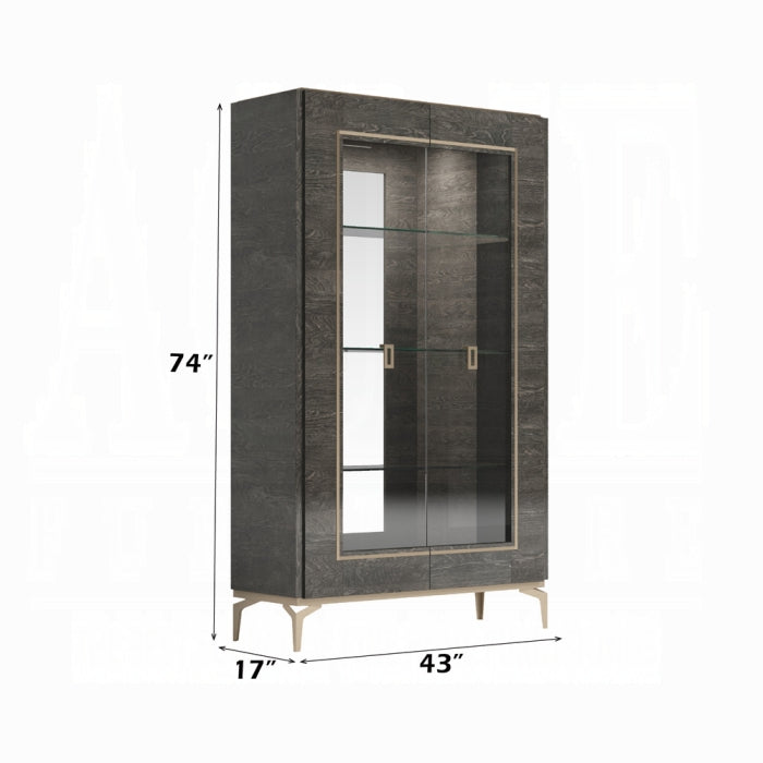 Acme Furniture - Venezia Wine Cabinet in Gray Oak - DN04719