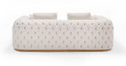 VIG Furniture - Divani Casa Dosie - Modern Beige Fabric Sofa & Loveseat Set - VGBNS-9368-SET-BGE - GreatFurnitureDeal