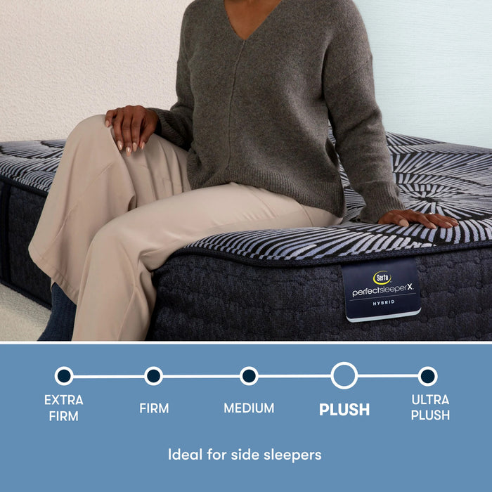 Serta Mattress - Perfect Sleeper X Hybrid Kendall Plush Twin XL Mattress - KENDALL-TWIN XL - GreatFurnitureDeal