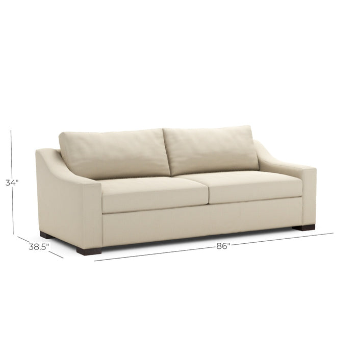 Classic Home Furniture - Rivera Small Sofa With Slope Arm - 6RIV501SFABBEA