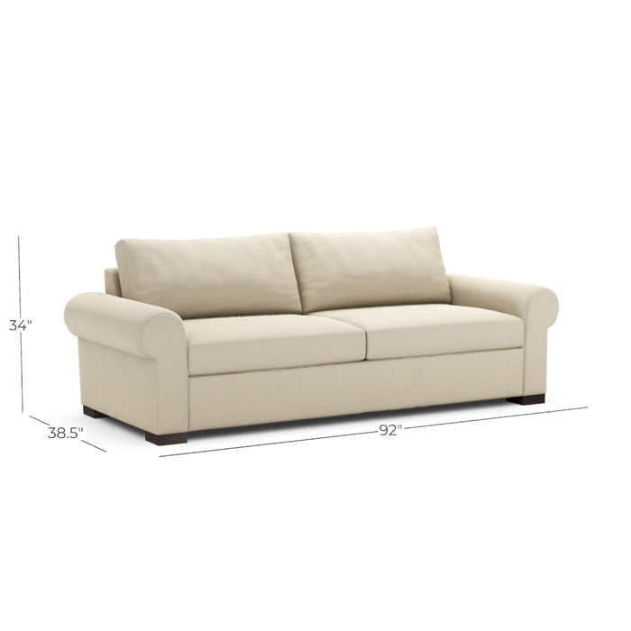 Classic Home Furniture - Rivera Small Sofa With Roll Arm - 6RIV501RFABBEA