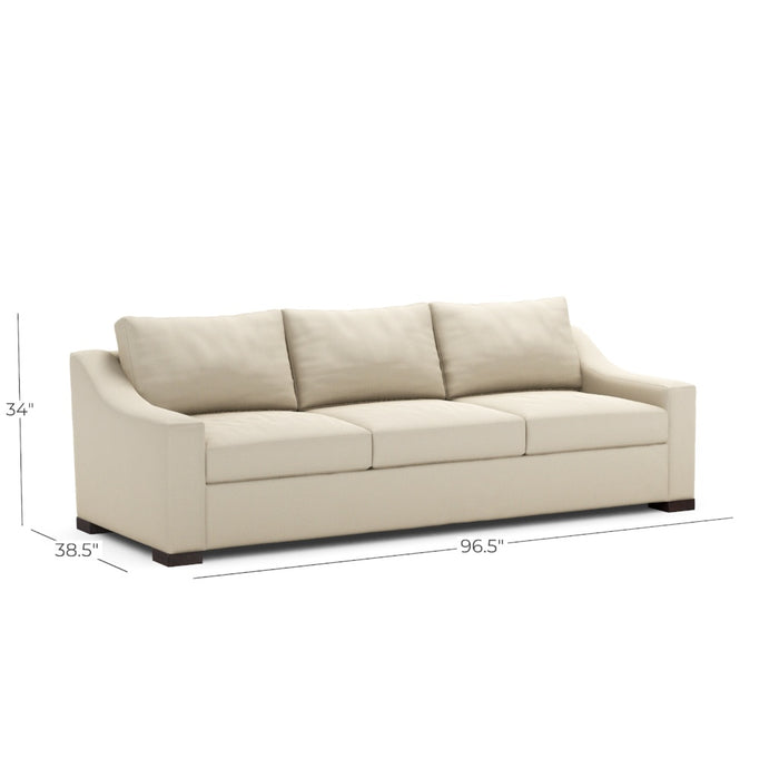 Classic Home Furniture - Rivera Large Sofa With Slope Arm - 6RIV503SFABBEA
