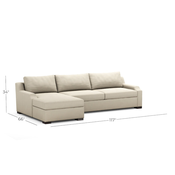 Classic Home Furniture - Rivera Sofa W/Laf Chaise - English Modern Arm - 6RIV514EFABBEA