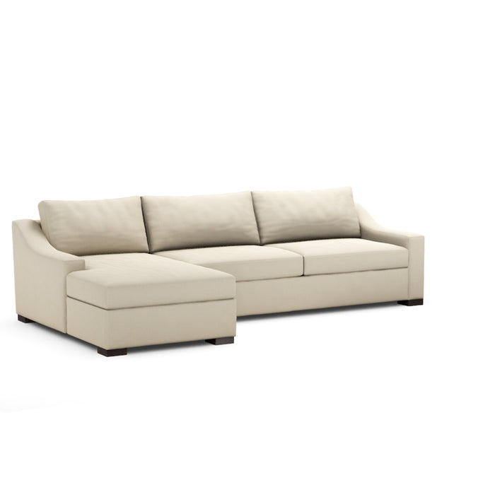 Classic Home Furniture - Rivera Sofa W/Laf Chaise - Slope Arm - 6RIV514SFABBEA