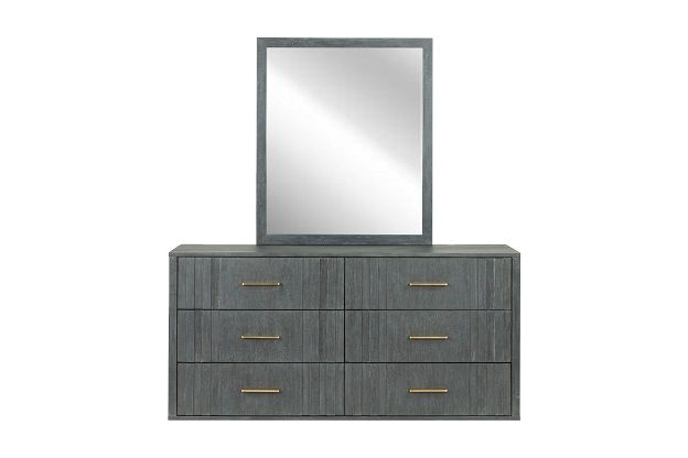 VIG Furniture - Modrest Manchester Contemporary Dark Grey Mirror - VGWD-HLF2-TBMR