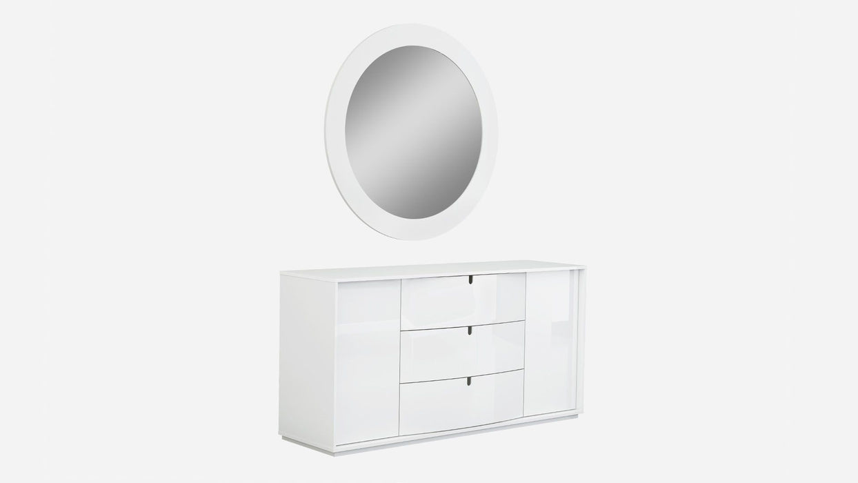 American Eagle Furniture - P110 White Lacquer Finish Dresser-DS-P110 - GreatFurnitureDeal