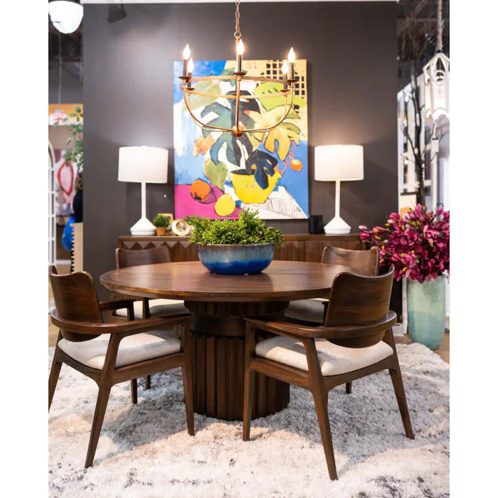 Bramble - Colorado Round Dining Table 60'' in Walnut - 28688WLT----- - GreatFurnitureDeal