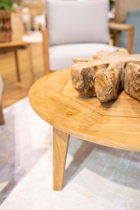 Bramble - Stockton Round Coffee Table - Outdoor Teak - 40494T3----- - GreatFurnitureDeal