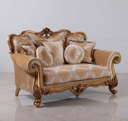 European Furniture - Cleopatra Luxury Loveseat in Golden Bronze - 47980-L - GreatFurnitureDeal