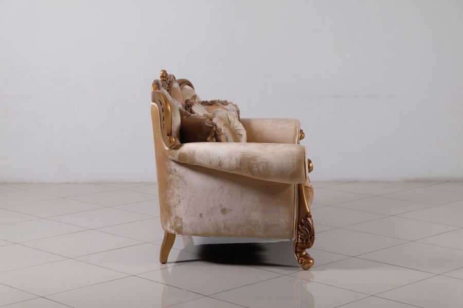 European Furniture - Cleopatra Luxury Loveseat in Golden Bronze - 47980-L - GreatFurnitureDeal