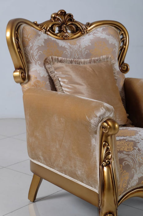 European Furniture - Cleopatra Luxury Chair in Golden Bronze - 4798-C - GreatFurnitureDeal