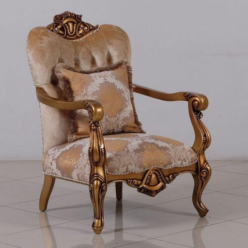 European Furniture - Golden Knights Luxury Chair in Golden Bronze - 4590-C - GreatFurnitureDeal