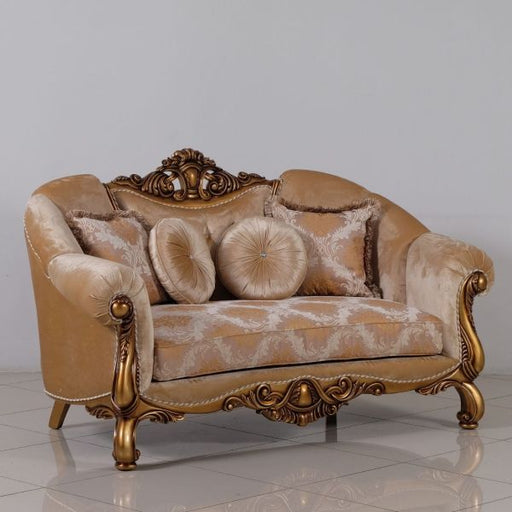 European Furniture - Golden Knights Luxury Loveseat in Golden Bronze - 4590-L - GreatFurnitureDeal