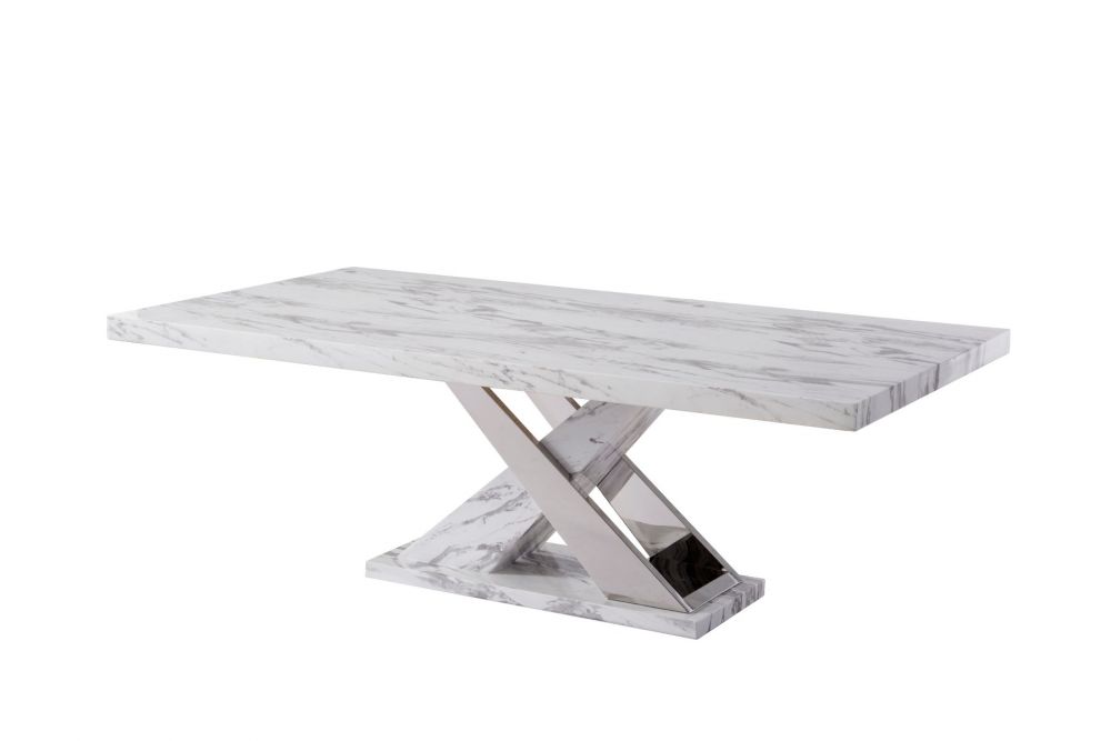 American Eagle Furniture - H030 Faux Marble Top Dining Table - DT-H030