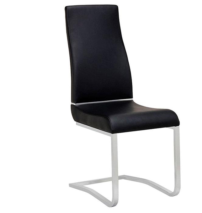 American Eagle Furniture - 1532C Black PU Dining Chair - Set of 2 -  Brushed Swing  - CK-1532C-BK
