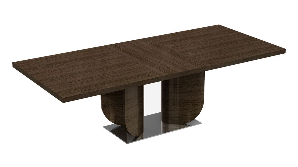 American Eagle Furniture - P115 Dark Walnut Finish Extendable Dining Table - DT-P115 - GreatFurnitureDeal