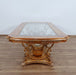 European Furniture - Saint Germain Dining Table in Light Gold & Antique Silver - 35550-DT - GreatFurnitureDeal