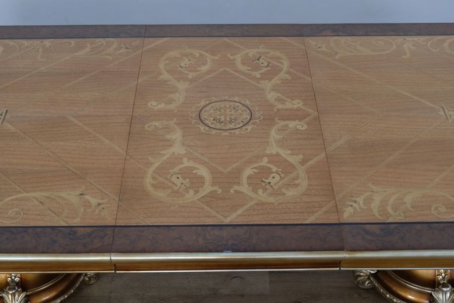 European Furniture - Emperador Dining Table in Gold - 42034-DT - GreatFurnitureDeal