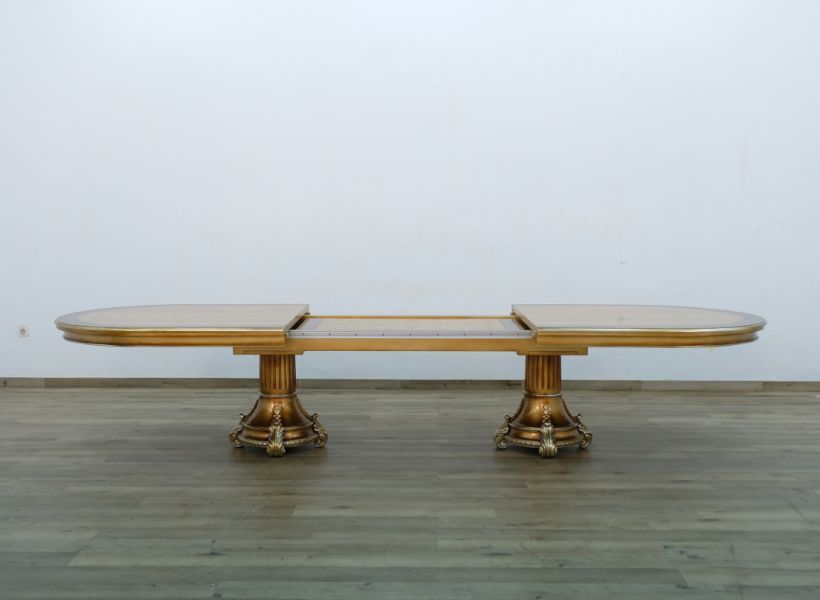 European Furniture - Emperador Dining Table in Gold - 42034-DT - GreatFurnitureDeal